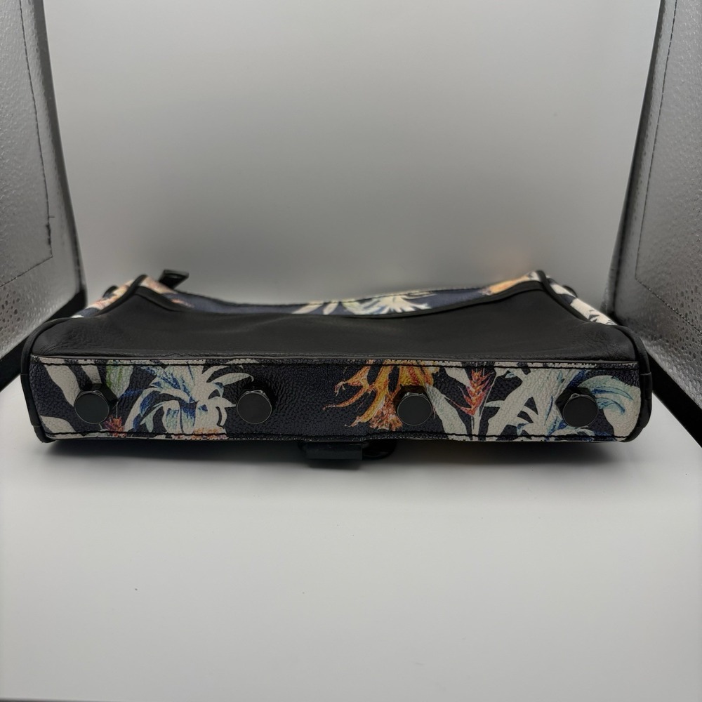 Rebecca Minkoff Leather Crossbody Bag Birds of Paradise Design Chain Link Strap - Picture 3 of 8